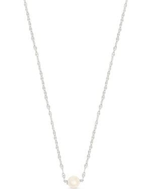 Esterah Petit Essie Pearl Necklace - Metallic