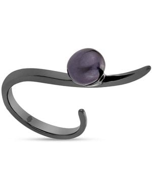 SALLY SKOUFIS Moon Shadow Ring With Natural Pearl - Blue
