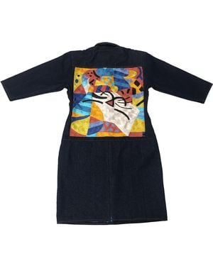 Zasta Studio Denim Wearable Article O Denim Long Coat - Blue