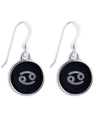 N'damus London Zodiac Cancer Leather & Earrings - Black