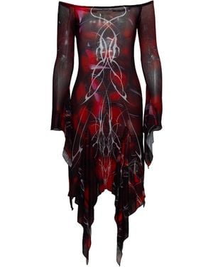 Paloma Lira Blood Tattoo Dress - Red