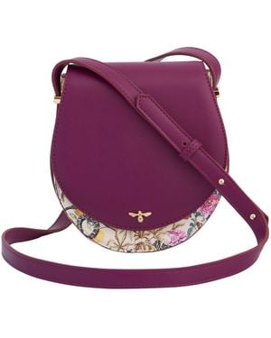 Fable England Floral Engravings Saddle Bag - Purple