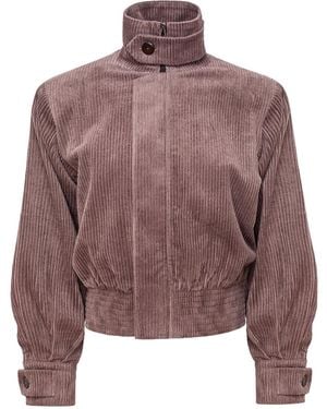 Mandragora Corduroy Bomber Jacket Barro Cappuccino - Brown