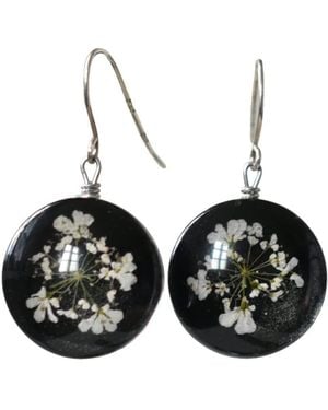 Laura Daili Queen Anne's Starry Night Earrings - Black