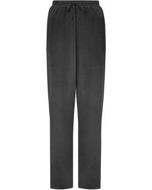 The Summer Edit Grace Silk Trouser - Gray