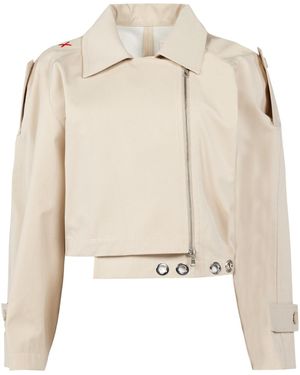 Pcfg Neutrals Free Heaven Cropped Trenchcoat - Natural