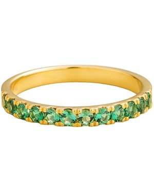 Juvetti Salto Ring Set With Emerald - Yellow