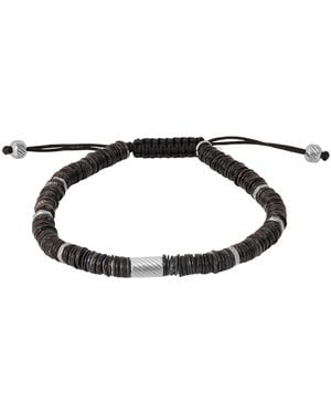 Tateossian Thompson Macrame Shell Bracelet - Black