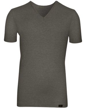 Zd - Zero Defects Ceres V-Neck T-Shirt – Ultra-Soft & Breathable Soy Fibre - Grey