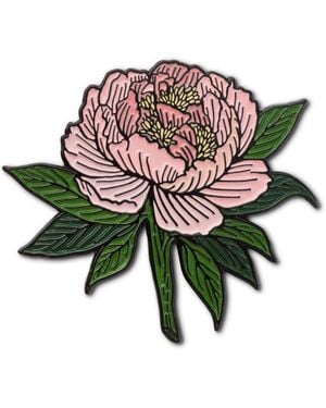 Make Heads Turn Enamel Pin Peony - Green