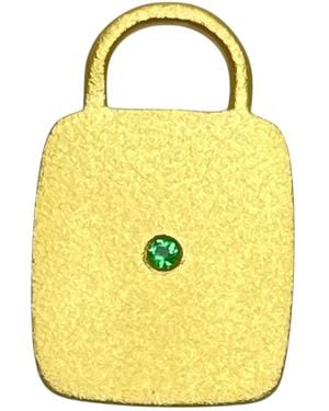 Dorota Lasak 22K Solid Emerald Square Charm - Yellow