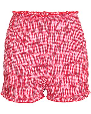 Amy Lynn Danica Cotton Gingham Shirrerd Shorts - Pink