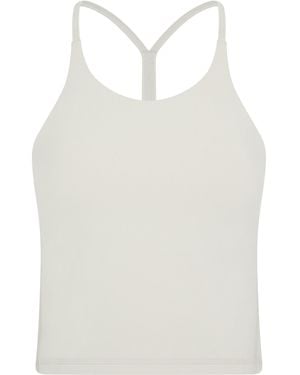 VIEREN Neutrals Higher Power Vest Top - White
