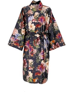 Decoflux Home Maternity Cotton Dressing Gown - Black