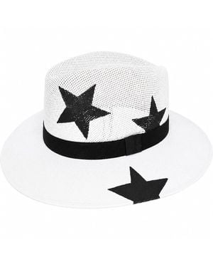 Bella Soul Starstruck Painted Jute Hat - White