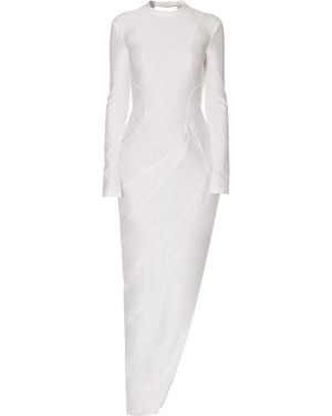 AGGI by HALEWSKI Elodia Off Maxi Dress With Long Sleeve - White