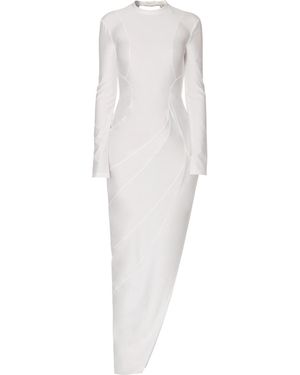 AGGI by HALEWSKI Elodia Off Maxi Dress With Long Sleeve - White