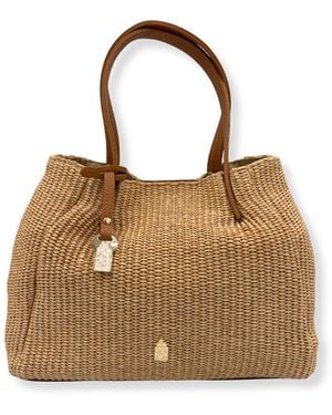 Franchetti Bond Neutrals Petra Italian Raffia Classic - Brown