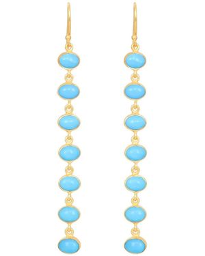 Opium Jewels Seven Tier Oval Drops - Blue