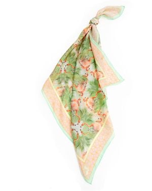 Henelle Palm Springs Cotton Square Scarf Bandana - Yellow
