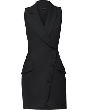 Tia Dorraine Significant Other Sleeveless Blazer Mini Dress - Black
