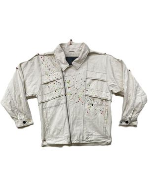 Zasta Studio Colour Palette Raw Denim Dark Multispots Jacket F Six - Metallic