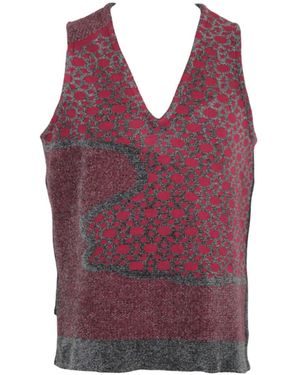 Maria Aristidou Zion Reversible Engraving Vest - Red