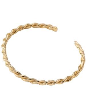 Posh Totty Designs Yellow Gold Plated Twisted Cuff - Metallic