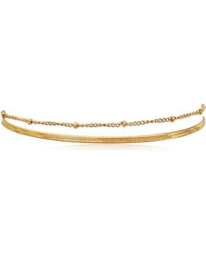 Mickey's Girl Double Layer Waterproof Anklets - Metallic