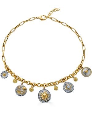 Loni Paul Jewelry Mixed Metal Charm Necklace - Metallic