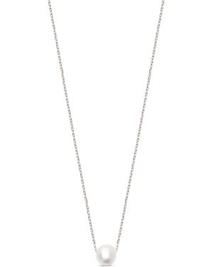 Esterah Floating Pearl Necklace - Metallic