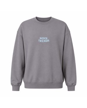 Nooltrends Embroidered Gender Neutral Sweatshirt - Grey