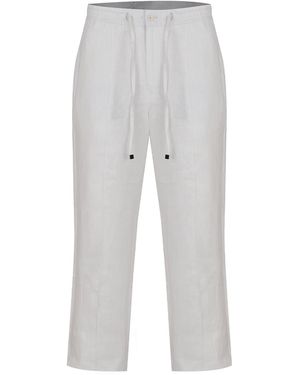 DAVID WEJ Hugo Linen Drawstring Trouser - Gray