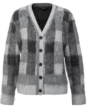 Smart and Joy Check Pattern Cardigan - Grey