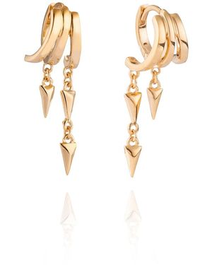 Aaria London Lynx Illusion Earrings - Metallic