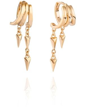 Aaria London Lynx Illusion Earrings - Metallic