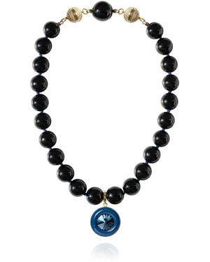 Saule Label Lola Onyx Necklace - Black