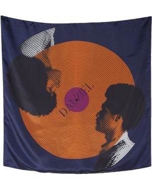 Dalziel Tandem Silk Scarf - Blue