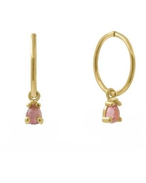 Lee Renee Tourmaline Clicker Hoop Earrings - Metallic