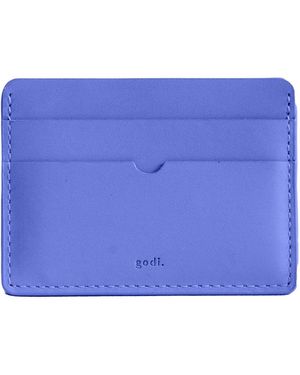 godi. Handmade Leather Card Case - Blue
