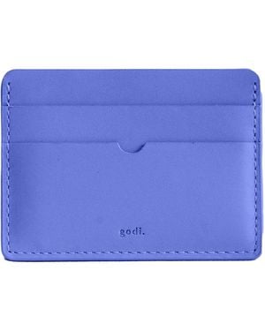 godi. Handmade Leather Card Case - Blue