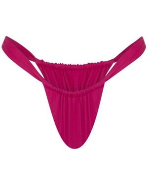 Veroni Swim Ruby Crush Wide Strap Brazilian Bikini Bottom - Purple