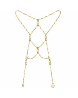 La Soula Jewelry Neutrals Amelie Handchain - Metallic