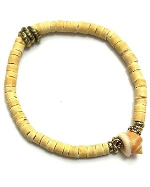 Adriana Pappas Designs Mini Shell Stretch Bracelet - Yellow