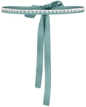 Tia Dorraine Crystal-Embellished Belt - Blue