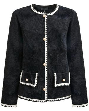 James Lakeland Contrast Trim Knit Cardigan - Black