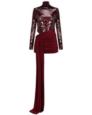 Khéla the Label High Voltage Burgundy Mini Sequin Dress - Red