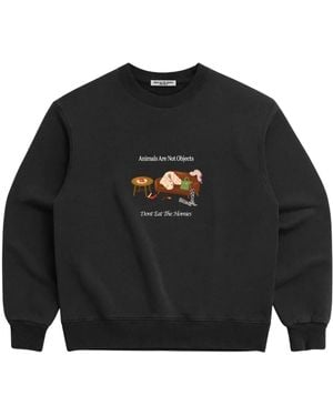 Dont Eat the Homies Animals Are Not Objects Crewneck - Black