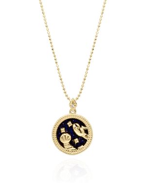 Luna Charles Asta Zodiac Star Sign Necklace - Metallic