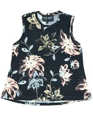 Lindsay Nicholas New York Sleeveless Floral Jersey Shell - Blue